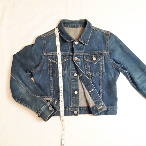 Denim Jean Cotton Long Sleeve 90's Grunge Jacket Top Vintage EUC Medium - Picture 2 of 13